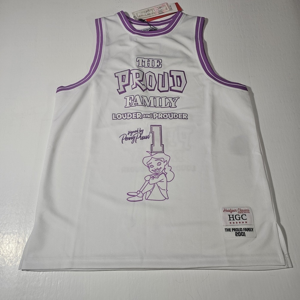 The Proud Family Penny #1 YOUTH Headgear Classics Embroidered Jersey Size XLarge